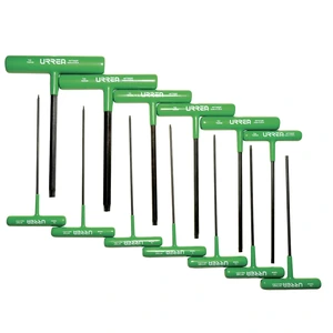 Urrea-49668TGP / 49668TGP Juego de llaves hexagonales cortas tipo "T", ergonómicas, Torx, 13 piezas en blíster Urrea