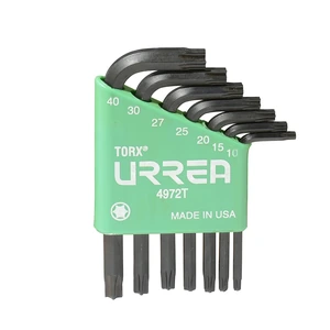 Urrea-4972T / 4972T Juego de llaves hexagonales tipo "L", torx, 7 piezas en blíster Urrea