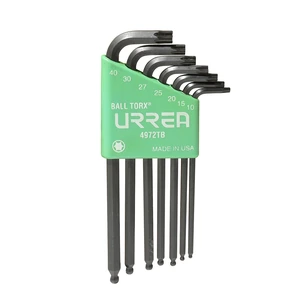 Urrea-4972TB / 4972TB Juego de llaves hexagonales tipo "L" punta de bola, Torx,  7 piezas en blíster Urrea
