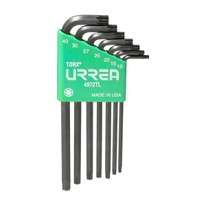 Urrea-4972TT / 4972TT Juego de llaves hexagonales tipo "L", Torx, tamper proof, 7 piezas en blíster Urrea
