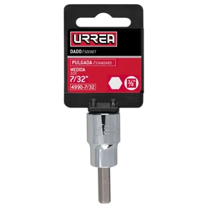 Urrea-4990-7/32 / 4990-7/32 Dado con punta hexagonal cuadro de 3/8", en pulgadas, 7/32" Urrea
