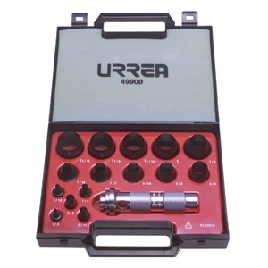 Juego de sacabocados de 1/8 a 1-3/16", 16 piezas Urrea