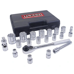 Urrea-5400PB / 5400PB Juego de dados y accesorios cuadro de 1/2" en pulgadas, 20 piezas Urrea