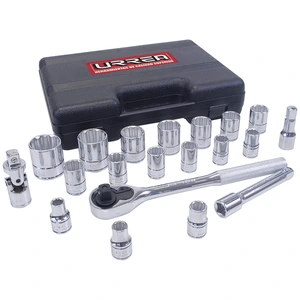 Urrea-5400PBM / 5400PBM Juego de dados y accesorios cuadro de 1/2" métrico, 20 piezas Urrea
