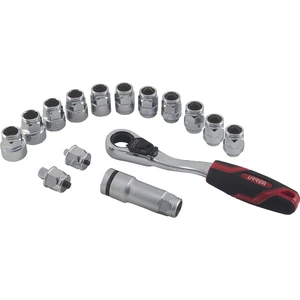 Urrea-5401GT / 5401GT Juego de dados y accesorios cuadro de 1/2" Go-Through combinado, 15 piezas Urrea