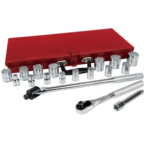 Urrea-54120 / 54120 Juego de dados y accesorios cuadro de 1/2" en pulgadas, 19 piezas Urrea