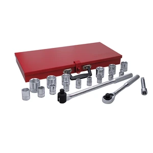 Urrea-54122 / 54122 Juego de dados y accesorios cuadro de 1/2" en pulgadas, 19 piezas Urrea