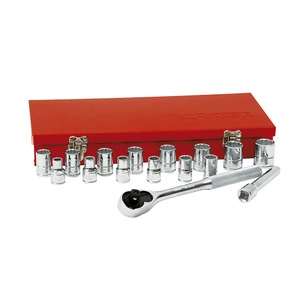 Urrea-54208 / 54208 Juego de dados y accesorios cuadro de 1/2" métrico, 17 piezas Urrea