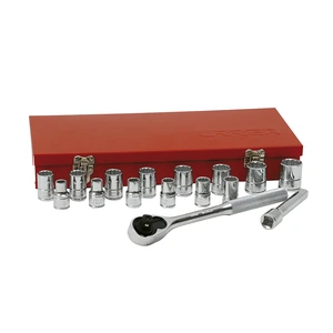 Urrea-54208H / 54208H Juego de dados y accesorios cuadro de 1/2" métrico, 17 piezas Urrea
