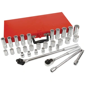 Urrea-54214A / 54214A Juego de dados y accesorios cuadro de 1/2" métrico, 32 piezas Urrea