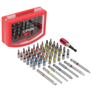 Juego combinado de puntas hexágono de 1/4" con adaptador magnético de poder, 56pz en cajaP Urrea