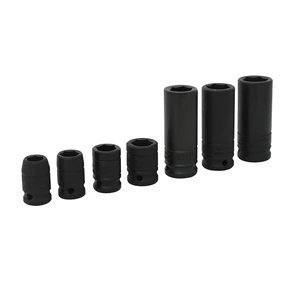 Juego de dados de impacto combinados cuadro de 1/2", 6 puntas, en pulgadas, 7 piezas Urrea