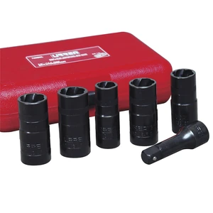 Urrea-7400SWL / 7400SWL Juego de extractor tuercas barridas doble boca 1/2", 6 piezas Urrea