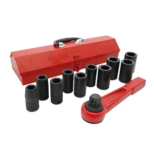 Urrea-750012LH / 750012LH Juego de dados largos y accesorios de impacto cuadro de 3/4", en pulgadas, 12 piezas Urrea