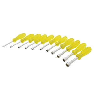 Urrea-9231M / 9231M Juego de destornilladores con mango ámbar, de caja métricos, 11 piezas en estuche Urrea