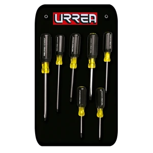 Juego de destornilladores con mango cushion grip, combinados, 7 piezas en estuche Urrea