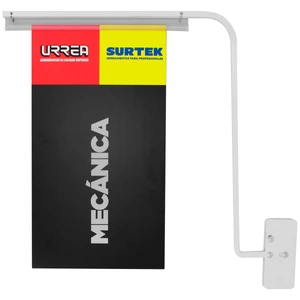 Base magnética para pescante d e pasillo en góndola color bla nco