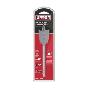 Broca para madera de acero al carbono tipo manita zanco de 1/4" Urrea