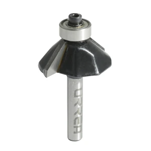 Urrea-BR1415 / BR1415 Broca para router de acero chaflán con balero 1-1/4" zanco de 1/4" Urrea