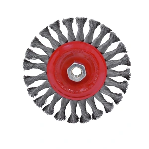 Urrea-C826 / C826 Carda circular trenzada alambre fino 6" x 0.35 mm con rosca 5/8" Urrea