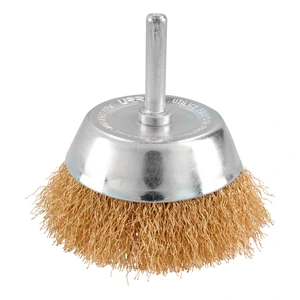Carda copa ondulada alambre fino con zanco 1/4" Urrea