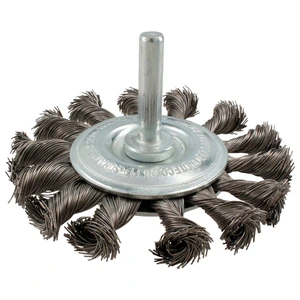 Urrea-C852 / C852 Carda circular trenzada alambre grueso 3" x 0.50 mm con zanco 1/4" Urrea