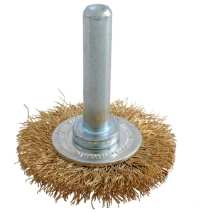 Urrea-C860 / C860 Carda circular ondulada alambre fino 3" x 0.30 mm con zanco 1/4" Urrea