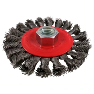 Urrea-C946 / C946 Carda circular trenzada alambre fino de acero inoxidable 6" x 0.40 mm con rosca 5/8" Urrea