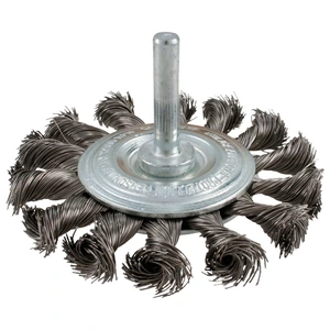 Urrea-C960 / C960 Carda circular trenzada alambre fino de acero inoxidable 3" x 0.35 mm con zanco 1/4" Urrea