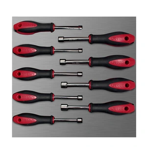 Urrea-CH210L / CH210L Juego de destornilladores mango bimaterial de caja métricos 9 piezas, CH210L-C Urrea