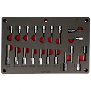 Juego de dados combinados cuad ro de 1/2 in 20 piezas, CH211P-C