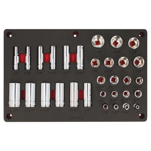 Juego de dados en pulgadas cuadro de 1/2" 32 piezas, CH231P-C Urrea