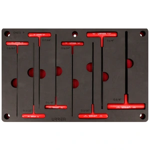 Urrea-CH272P / CH272P Juego de llaves hexagonales tipo "T" en pulgadas 8 piezas, CH272P-C Urrea