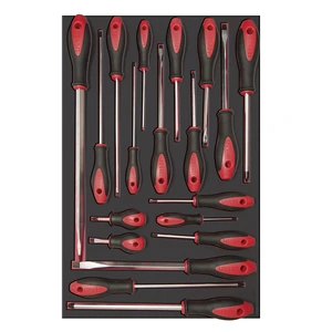 Urrea-CH307 / CH307 Juego de destornilladores con mango bimaterial varias puntas 19 piezas, CH307-C Urrea