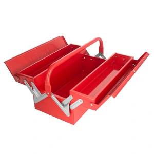 Urrea-CMA1 / CMA1 Caja portaherramientas metálica tipo acordeón roja 7" x 16" x 6" Urrea