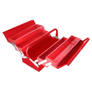 Urrea-CMA2 / CMA2 Caja portaherramientas metálica tipo acordeón roja 7" x 16" x 8" Urrea