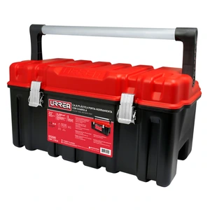 Urrea-CPU20AR / CPU20AR Caja portaherramientas plástica con broches metálicos color negro tapa roja 21" x 11" x 10 Urrea