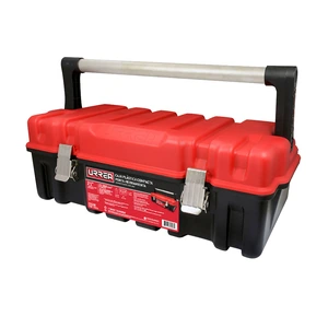 Urrea-CPUC20R / CPUC20R Caja portaherramientas plástica con broches metálicos color negro tapa roja 21" x 11" x 7" Urrea