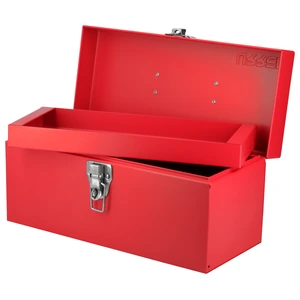 Urrea-D2 / D2 Caja portaherramientas métalica con asa plástica color rojo 14" x 6" x 6" Urrea