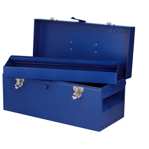 Urrea-D3A / D3A Caja portaherramientas métalica con asa plástica color azul 16" x 7" x 7" Urrea