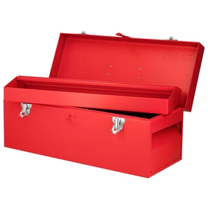 Urrea-D5 / D5 Caja portaherramientas métalica con asa plástica color rojo 20" x 7" x 7" Urrea