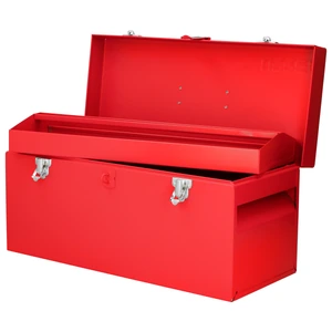 Urrea-D6 / D6 Caja portaherramientas métalica con asa plástica color rojo 20" x 8" x 9" Urrea