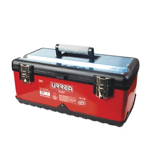 Urrea-D61 / D61 Caja portaherramientas metálica-plástica color rojo/negro 20" x 11" x 8" Urrea