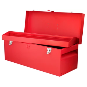 Urrea-D7 / D7 Caja portaherramientas métalica con asa plástica color rojo 24" x 9" x 9" Urrea