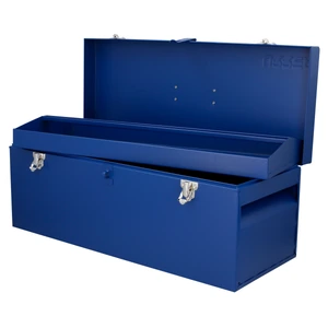 Urrea-D7A / D7A Caja portaherramientas métalica con asa plástica color azul 24" x 9" x 9" Urrea