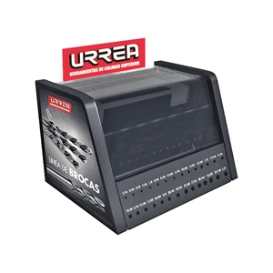 Urrea-EXBROCAP / EXBROCAP Exhibidor con brocas premium d e acero de alta velocidad, 610 piezas