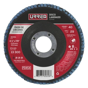 Disco laminado tipo 29 grano 4-1/2" Urrea