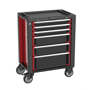 Urrea-HD28M6 / HD28M6 Gabinete móvil 6 gavetas color rojo y negro serie HD 28" Urrea