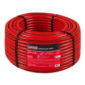 Manguera para jardín de 6 capas reforzada con conector metálico robusto 5/8", 100 m Urrea
