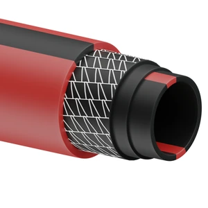 Manguera para jardín de 6 capas reforzada con conector metálico robusto 5/8", 25 m Urrea